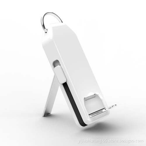 Custom Logo  Multi-function Cell Phone Stand Holder 3 in 1 Usb Charger Data Cable With Keychain